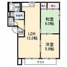 グランマスト島田　Ａ棟 2LDKの間取り