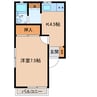 サンシャインハイツ 1Kの間取り