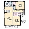 パールハイツＩ棟 2LDKの間取り