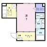 クロシェットⅡ 1Kの間取り