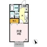 セジュール城山 1Kの間取り