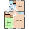 NobleｰB 2LDKの間取り