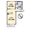 ルミエール城ケ丘 1LDKの間取り
