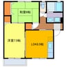 セザールフジイⅡ 2LDKの間取り