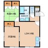 セザールフジイ 2LDKの間取り