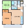 セザールフジイ 2LDKの間取り