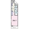 カーサ・ミラ 1Kの間取り