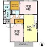 サングリーンスカイハイツ 2DKの間取り