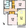 ラポンベール　Ⅱ棟 2DKの間取り