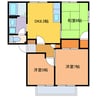サイプレスハイツ 3DKの間取り