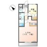 アルフェスタ　ドゥーエ 1LDKの間取り