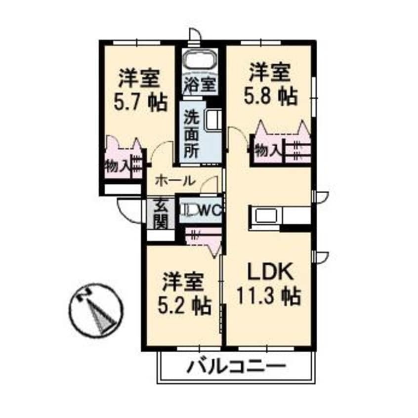 間取図 レジデンス緑町Ⅱ