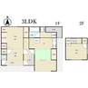 福川一戸建 3LDKの間取り