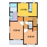 ブランシェ中央C 2LDKの間取り