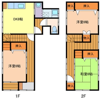 間取図 久米橋本貸家