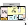 ディアライズ北山 1LDKの間取り