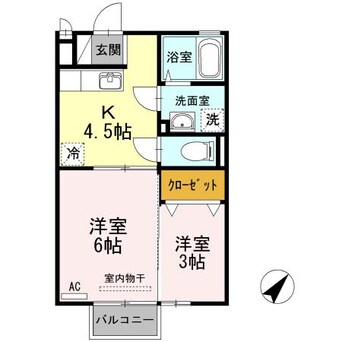 間取図 スピカ田中　Ｂ棟