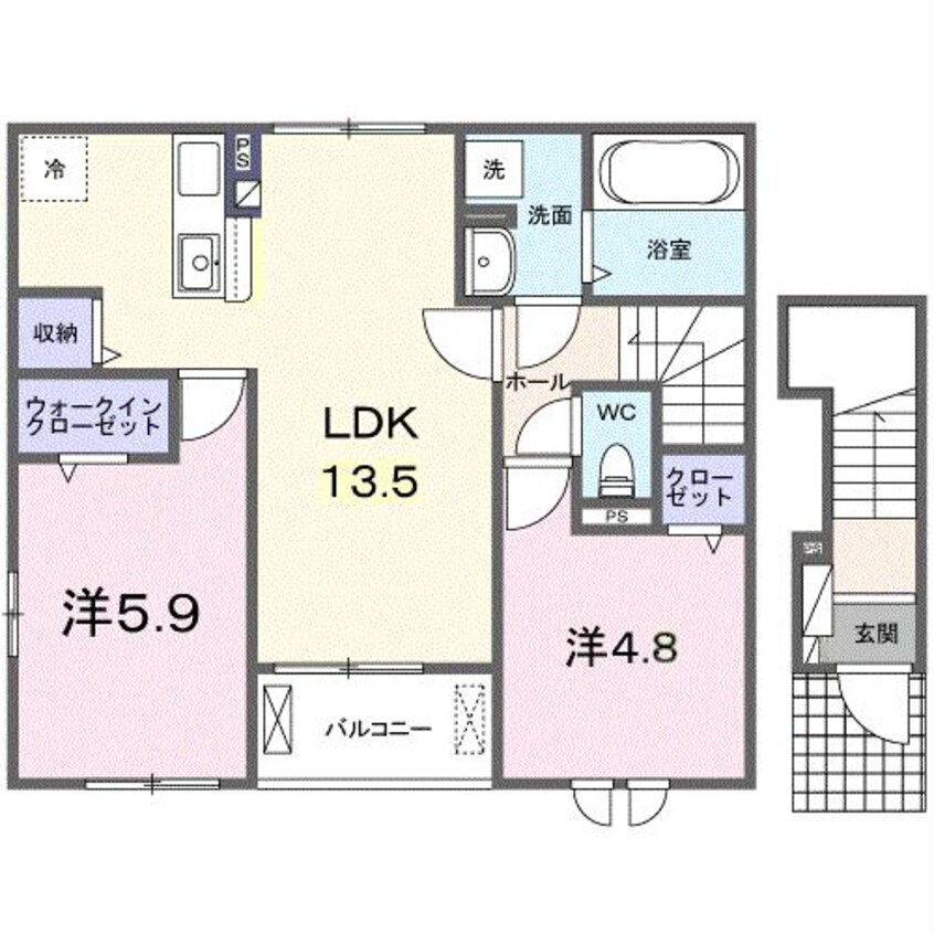 間取図 シェリル　Ｔ