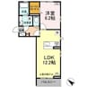 アビターレ新前橋 1LDKの間取り