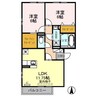 両毛線/新前橋駅 徒歩26分 2階 築17年 2LDKの間取り