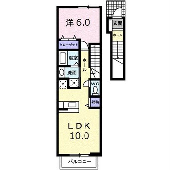 間取図 上越線（群馬県内）/高崎問屋町駅 徒歩24分 2階 築20年