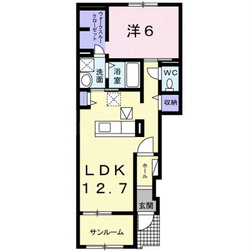 間取図 上越線（群馬県内）/新前橋駅 徒歩44分 1階 築6年