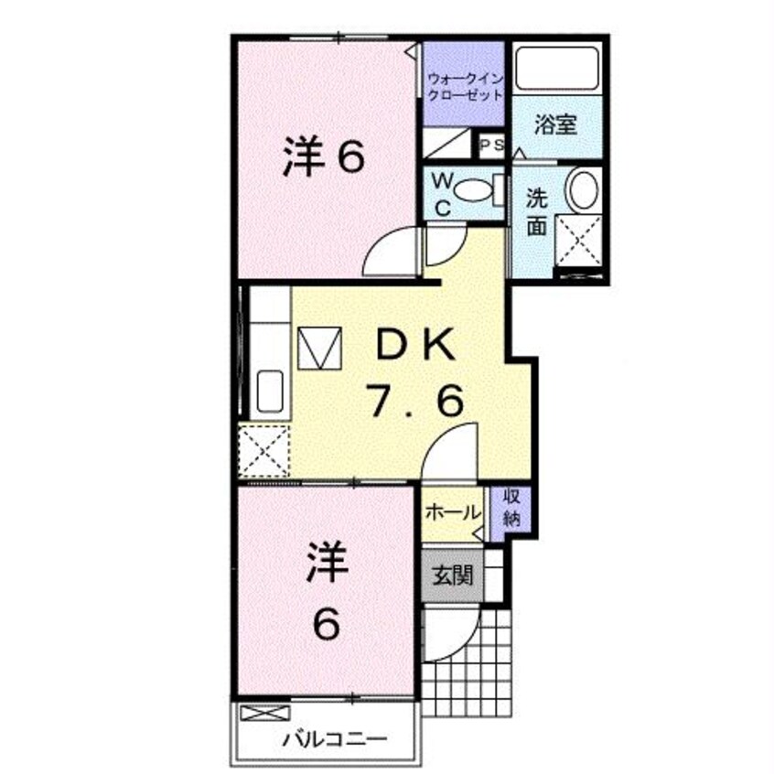 間取図 上越線（群馬県内）/群馬総社駅 徒歩25分 1階 築16年