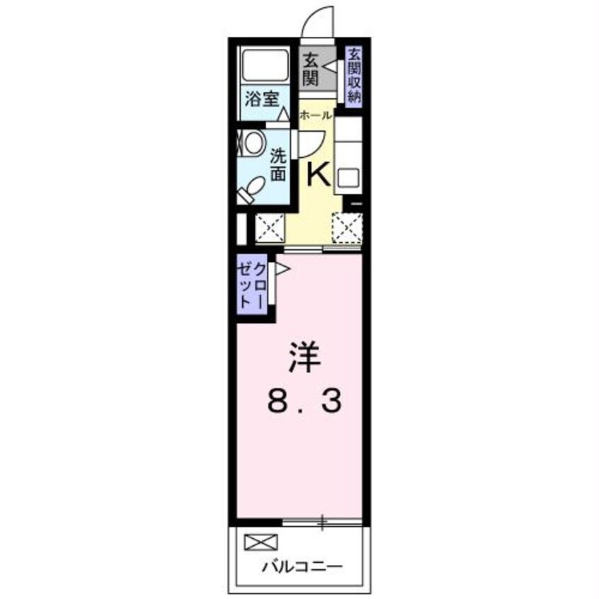 間取図 上越線（群馬県内）/新前橋駅 徒歩11分 3階 築6年