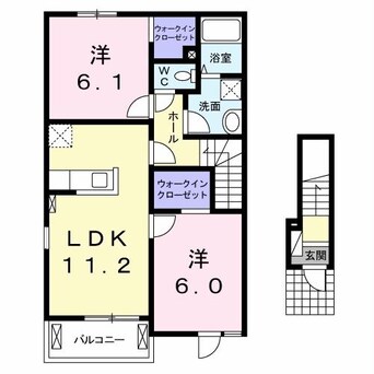 間取図 両毛線/新前橋駅 徒歩39分 2階 築11年