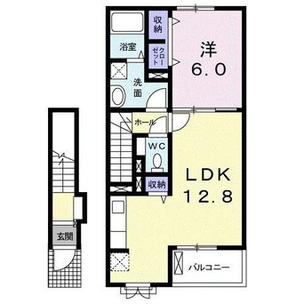 間取図 両毛線/新前橋駅 徒歩31分 2階 築11年