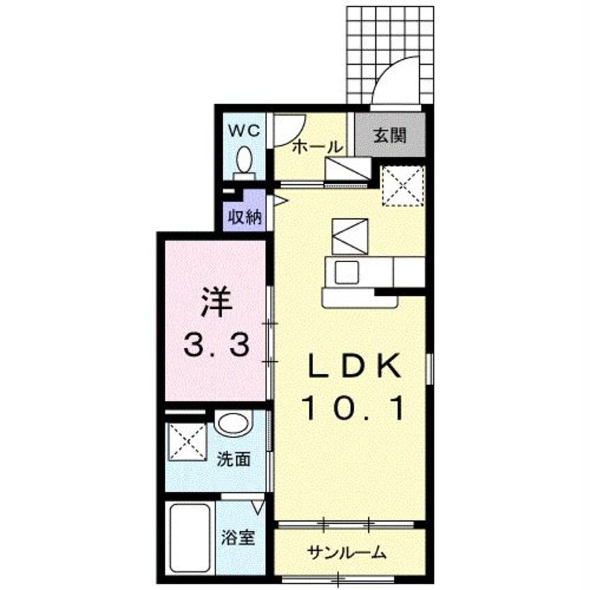 間取図 上越線（群馬県内）/高崎問屋町駅 徒歩18分 1階 築12年