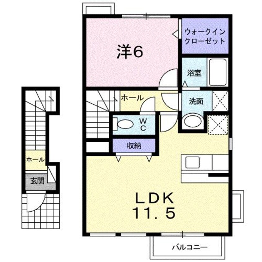 間取図 上越線（群馬県内）/井野駅 徒歩22分 2階 築16年