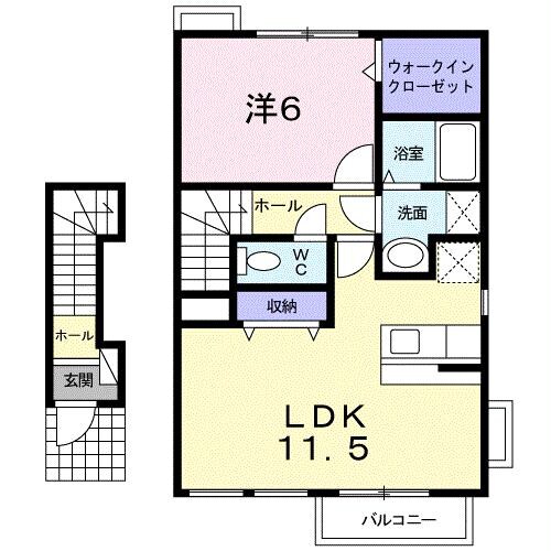 間取り図 上越線（群馬県内）/井野駅 徒歩22分 2階 築17年