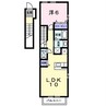 両毛線/新前橋駅 徒歩22分 2階 築11年 1LDKの間取り