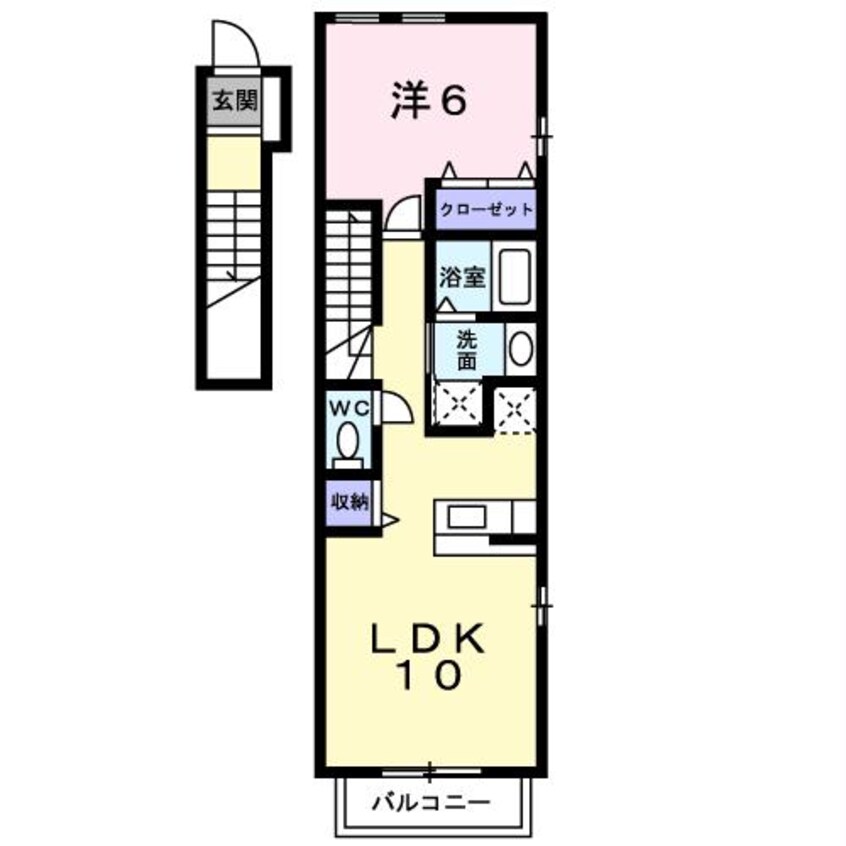 間取図 上越線（群馬県内）/新前橋駅 徒歩23分 2階 築11年