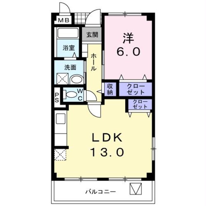 間取図 両毛線/新前橋駅 徒歩22分 3階 築12年