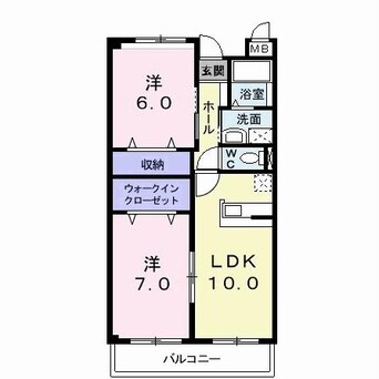 間取図 上越線（群馬県内）/新前橋駅 徒歩31分 1階 築19年