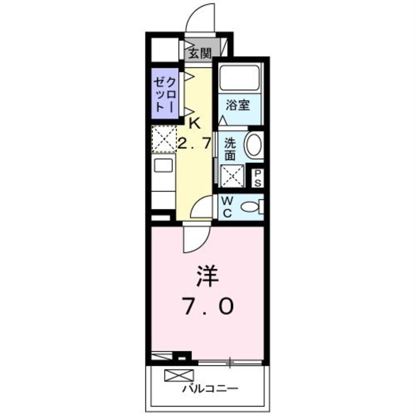 間取図 両毛線/井野駅 徒歩6分 2階 1年未満