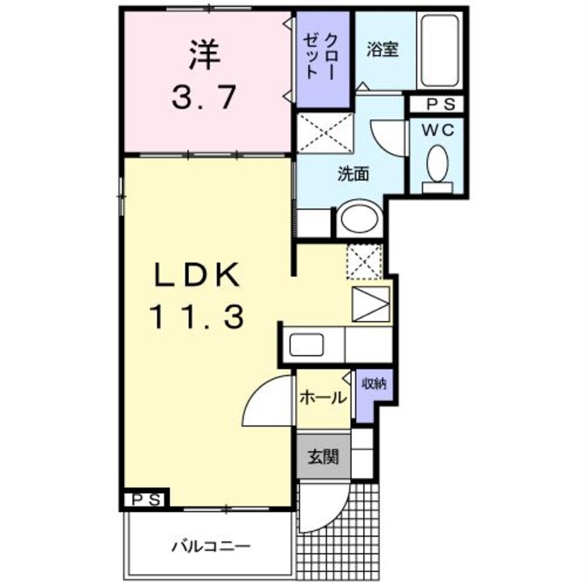 間取図 上越線（群馬県内）/高崎問屋町駅 徒歩25分 1階 築13年