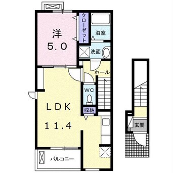 間取図 上越線（群馬県内）/井野駅 徒歩9分 2階 築7年