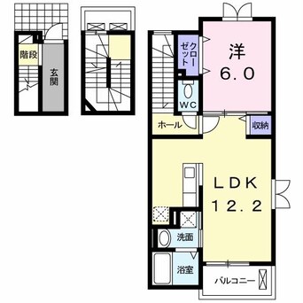 間取図 上越線（群馬県内）/群馬総社駅 徒歩31分 3階 築11年