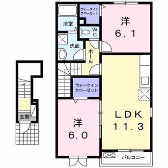 間取図 上越線（群馬県内）/八木原駅 徒歩14分 2階 築11年