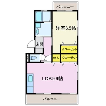 間取図 両毛線/前橋駅 徒歩16分 2階 築20年