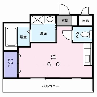 間取図 上越線（群馬県内）/群馬総社駅 徒歩3分 2階 築20年