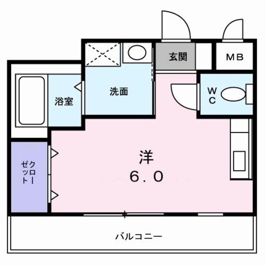 間取図 上越線（群馬県内）/群馬総社駅 徒歩3分 2階 築20年