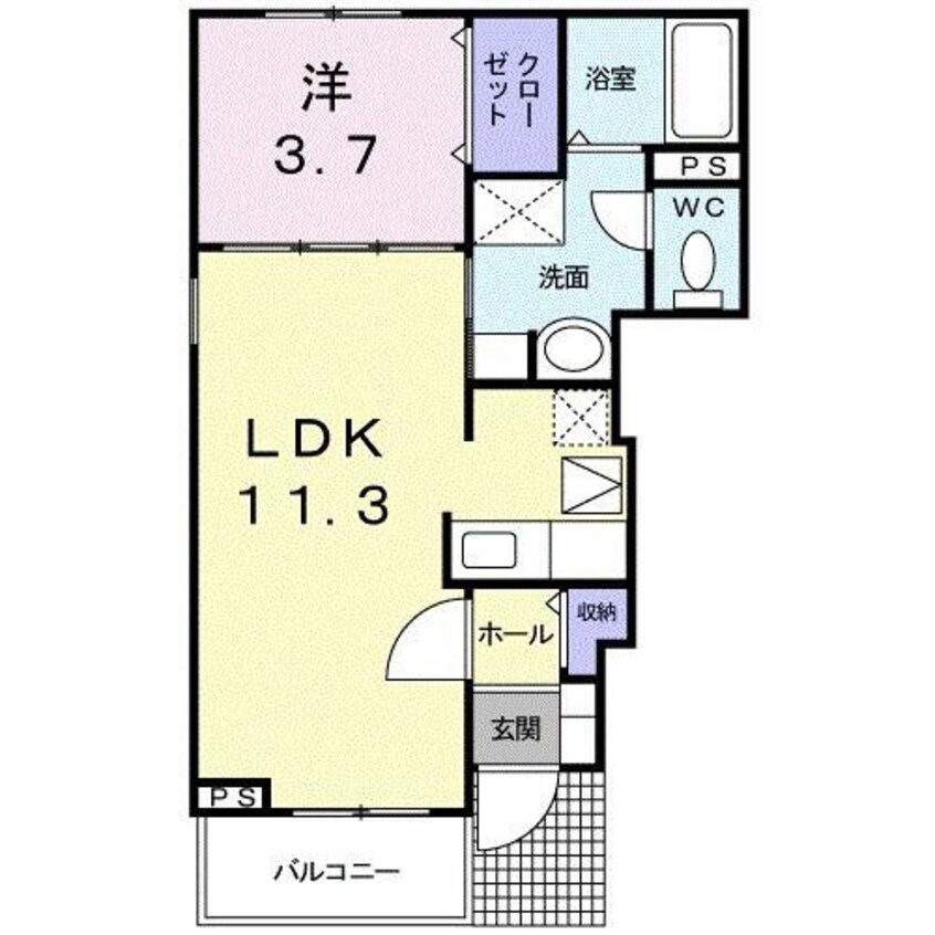 間取図 上越線（群馬県内）/井野駅 徒歩34分 1階 築17年