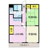 上越線（群馬県内）/井野駅 徒歩44分 3階 築36年 2LDKの間取り