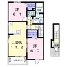 ポラリス２号館 2LDKの間取り
