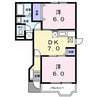モンテアイレス 2DKの間取り