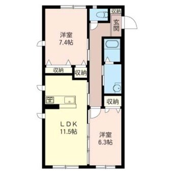 間取図 フェルモＡ